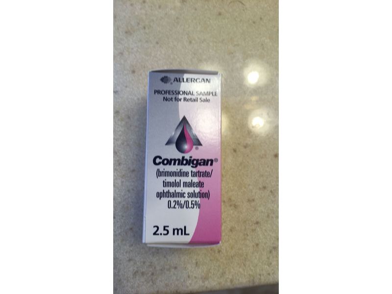 Combigan (brimonidine tartarate/timolol maleate) ophthalmic solution 0.2%/0.5%), 2.5 mL Allergan Inc (RX).