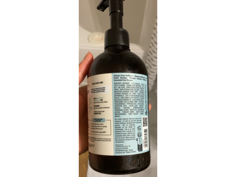 L'Occitane En Provence Purifying Freshness Shampoo, 16.90 fl oz/500 mL