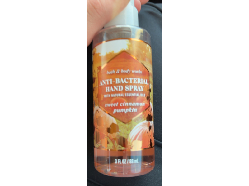 Bath & Body Works Anti-Bacterial Hand Spray, Sweet Cinnamon Pumpkin, 3 fl oz/88 mL