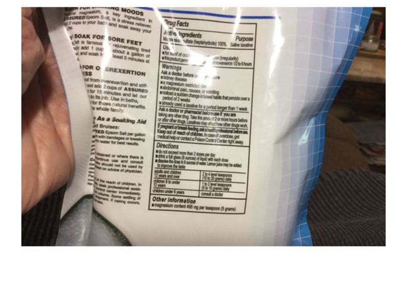 Assured Multi-Purpose Epsom Salt, All Natural, 16 oz/454 g