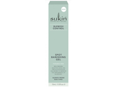 Sukin Spot Banishing Gel, Blemish Control, 0.5 fl oz/15 mL