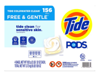 Tide Laundry Detergent Pods, Free & Gentle, 29 oz/826 g, 156 Pacs - thumbnail 1