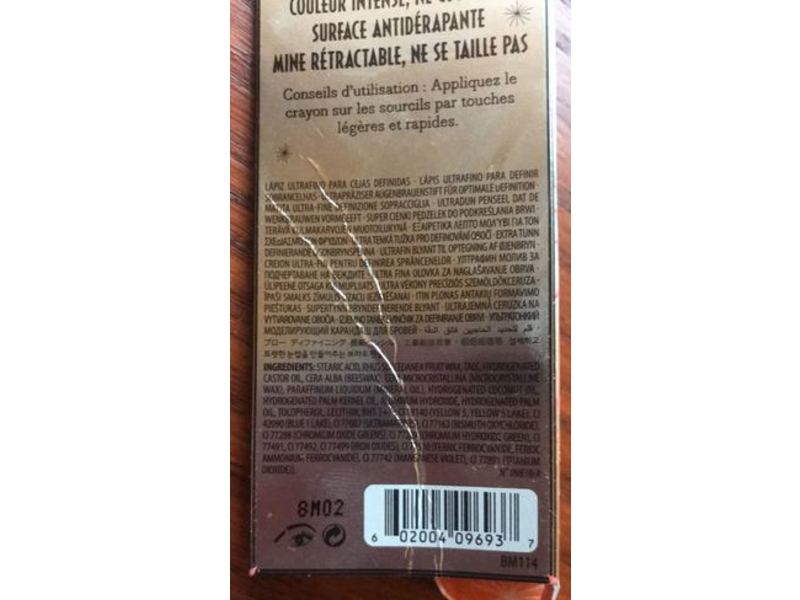 Benefit Precisely Ultra Fine Brow Defining Pencil, Shade 4 Warm Deep Brown, 0.001 oz/0.04 g