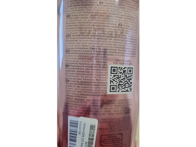 Kerastase Chroma Absolu Chroma Respect Shampoo, Lactic Acid + Centella Asiatica, 16.9 fl oz/500 mL