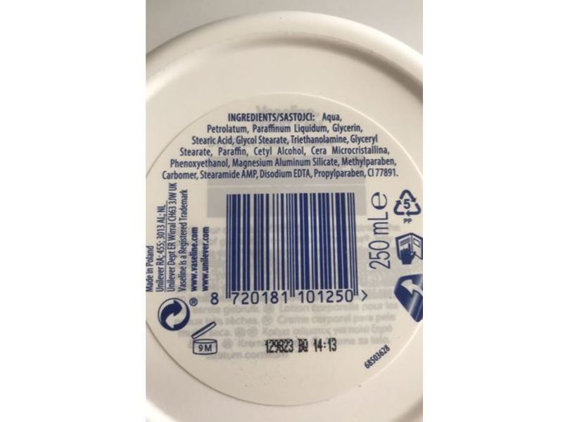 Vaseline Expert Care Dry Skin Healing Body Balm, Fragrance Free, 250 mL