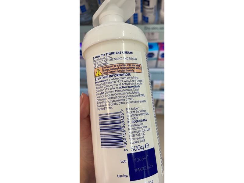 E45 Cream, 500 g