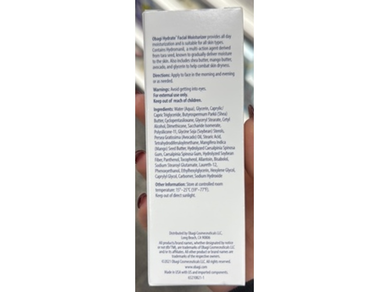 Obagi Medical Obagi Hydrate Facial Moisturizer, 1.7 oz/48 g