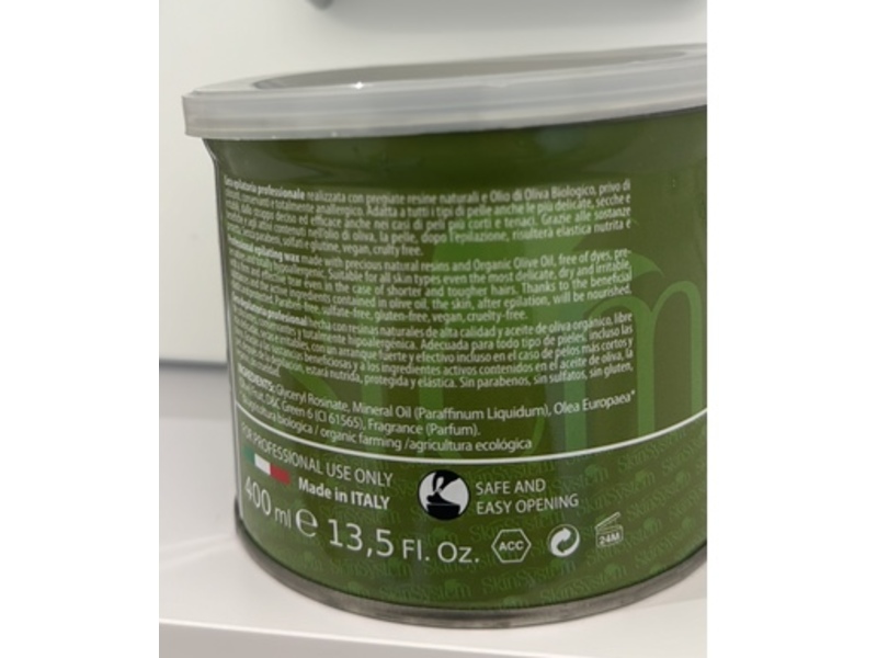 Skin System Epilations Liposoluble Wax, Olive Oil, 13.5 fl oz/400 mL