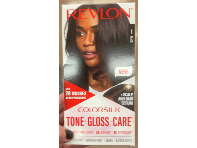 Revlon Colorsilk Tone + Gloss + Care Demi Permanent Hair Color & Scalp And Hair Serum, 1 Black, 1 Application, Pack Of 1