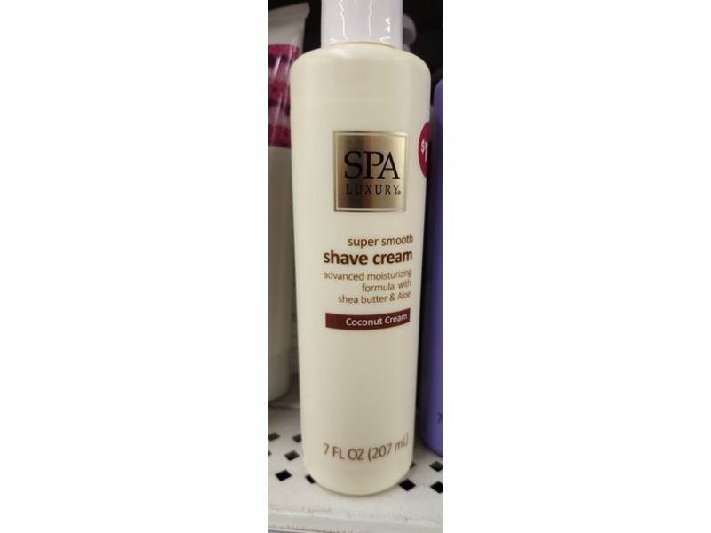 Spa Luxury Super Smooth Shave Cream, Coconut Cream, 7 fl oz/207 mL, Pack Of 2