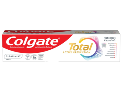 Colgate Total Active Prevention Toothpaste, Clean Mint, 2.1 oz/59 g