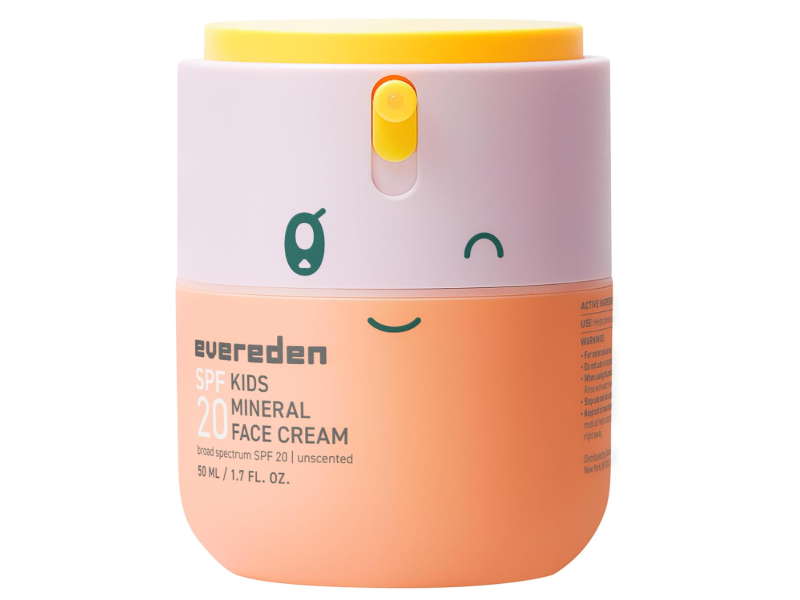 Evereden Kids Mineral Face Cream, SPF 20, Unscented, 1.7 fl oz/50 mL