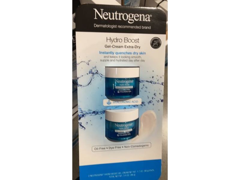 Neutrogena Hydra Boost Gel Cream, Hyaluronic Acid, 3.4 oz, Pack Of 2