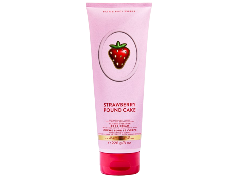 Bath & Body Works Ultimate Hydration Body Cream, Strawberry Pound Cake , 8 oz/226 g
