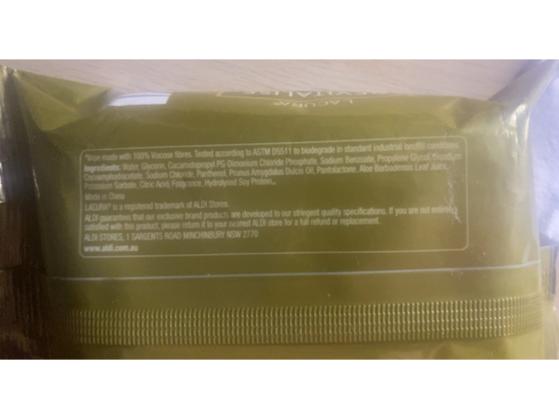Lacura Cleansing Wipes, Revitalise, Pack Of 30
