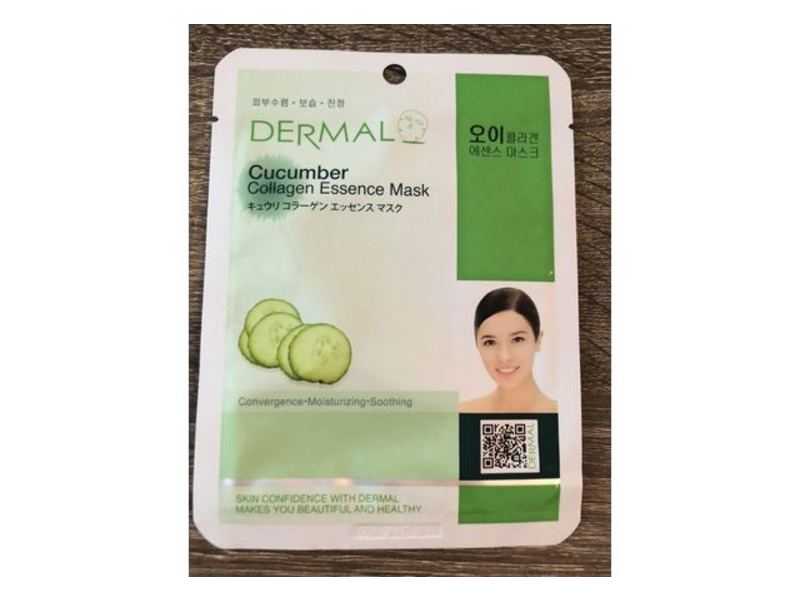 Dermal Korea Collagen Essence Mask, Cucumber, 1 Sheet