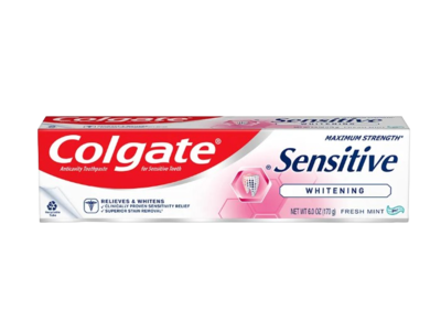 Colgate Sensitive Whitening Anticavity Toothpaste, Fresh Mint, 6 oz/170 g