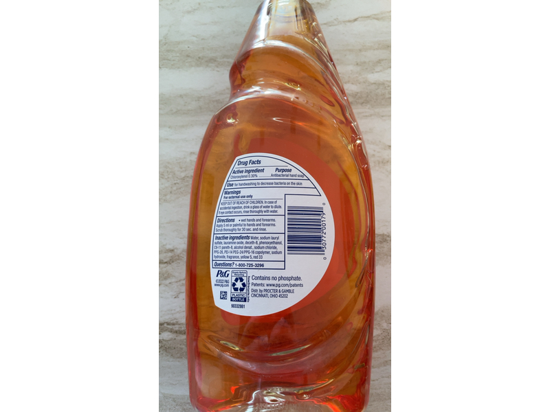 Dawn Ultra Antibacterial Dishwashing Liquid Dish Soap, 38 Oz, Orange Scent