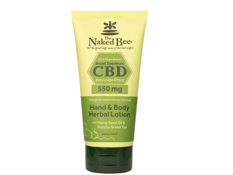 The Naked Bee Cbd Hand & Body Herbal Lotion, Hemp Seed Oil & Matcha Green Tea, 5.5 fl oz/163 mL