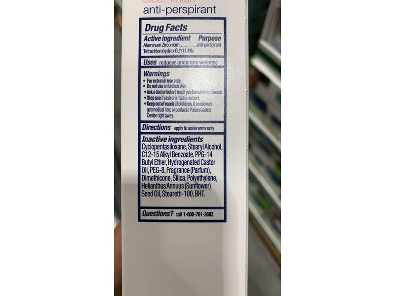 Dove Advanced Care Antiperspirant, Clear Finish, 2.6 oz/74 g
