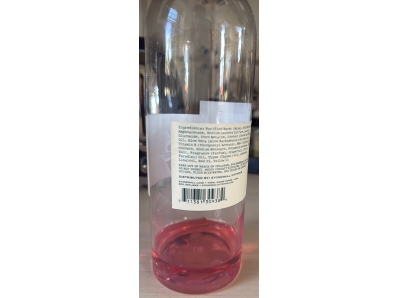 Stonewall Kitchen Hand Soap Refill, Grapefruit Thyme, 35 fl oz/1.03 L