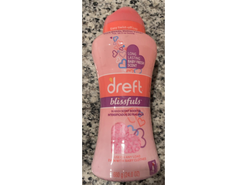 Dreft In-Wash Scent Booster Beads, Blissfuls, 24 oz/680 g