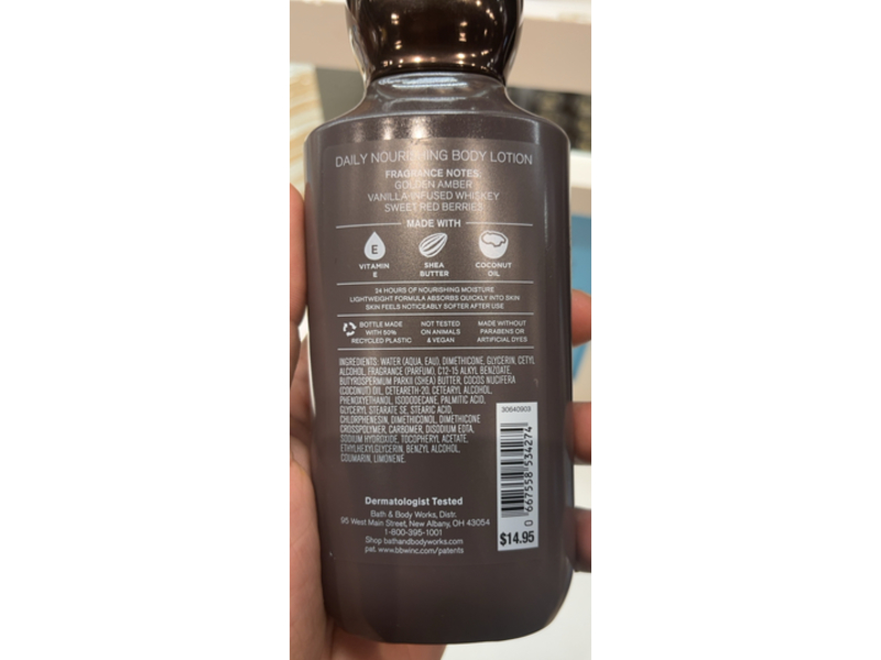 Bath & Body Works Body Lotion, Sweet Whiskey, 8 fl oz/236 mL