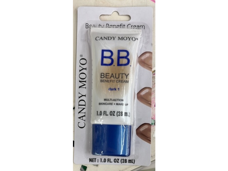 Candy Moyo BB Beauty Benefit Cream, Dark 1, 1.0 fl oz/28 mL