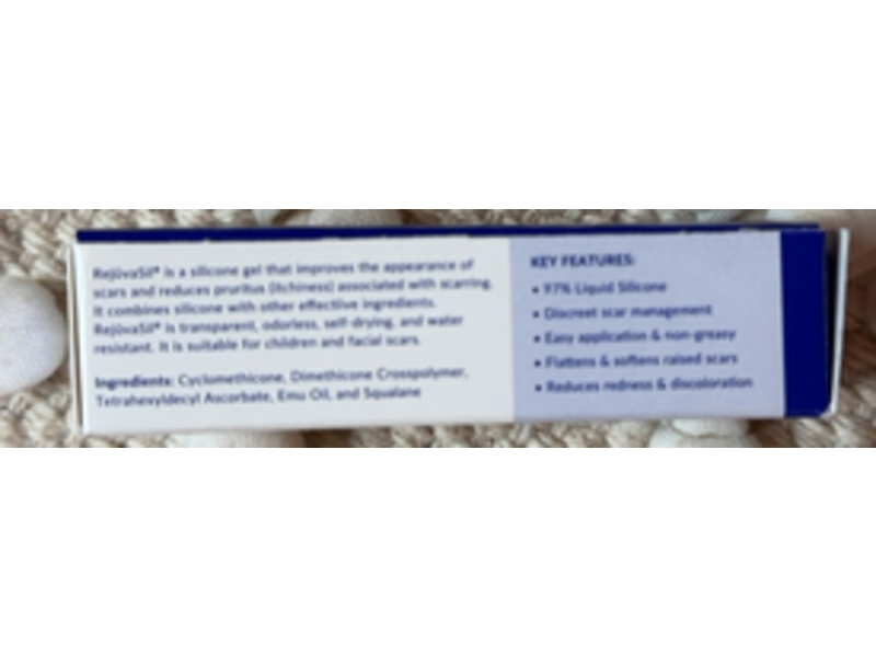 Rejuvaskin Rejuvasil Silicone Scar Gel, 0.338 fl oz/10 mL