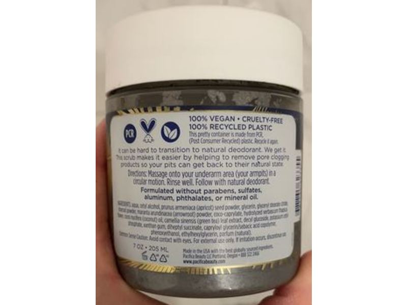 Pacifica Coconut and Charcoal Underarm Detox Scrub, 7 oz/205 mL