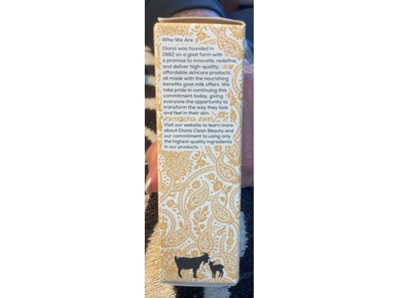 Dionis Vanilla Bean Youth Boosting Goat Milk Hand Cream, Peptides & Squalane, 2 oz/57 g