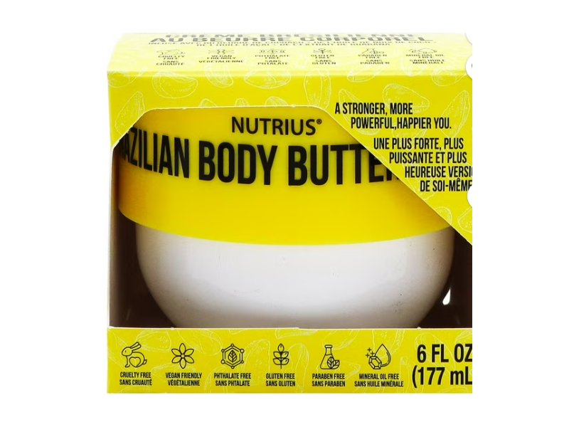 Nutrius Brazilian Body Butter Cream , 6 fl oz/177 mL