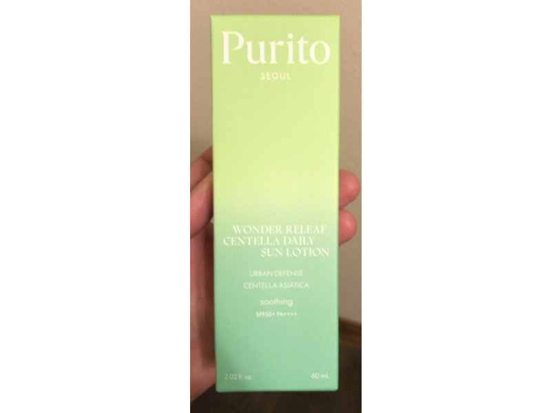 Purito Wonder Releaf Centella Daily Sun Lotion, SPF 50+ PA++++, 2.02 fl oz/60 mL