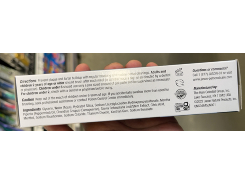 Jason Powersmile Fresh Breath Toothpaste, Peppermint, 4.2 oz/119 g