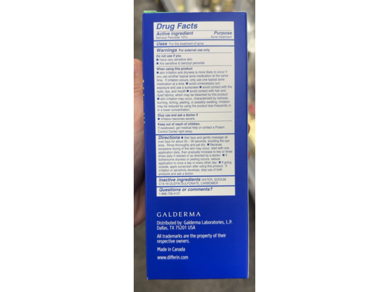 Differin Maximum Strength Acne Foaming Cleanser, 5 fl oz/148 mL