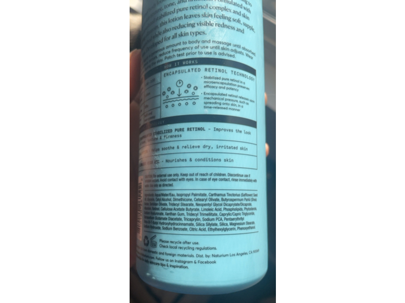 Naturium Skin-Renewing Retinol Body Lotion, 14 fl oz/414 mL