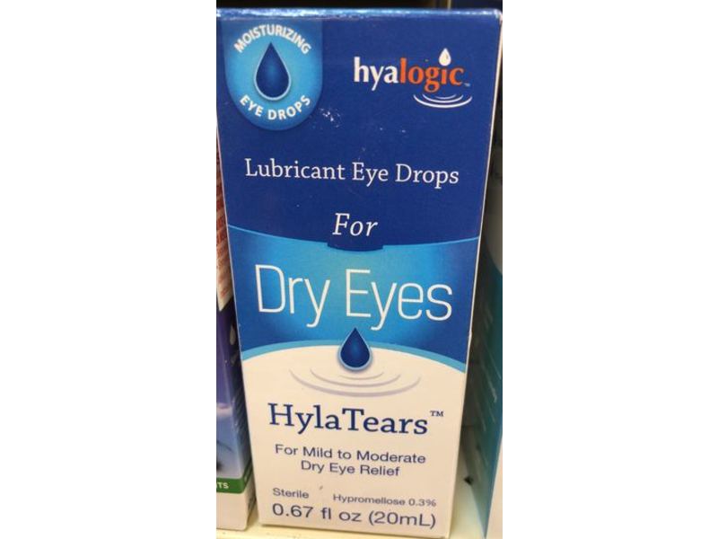 Hyalogic Hyla Tears Lubricant Eye Drops, 0.67 fl oz/20 mL