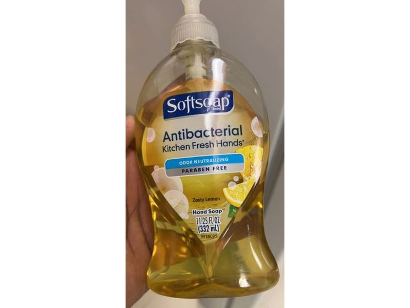 Softsoap Antibacterial Kitchen Fresh Hands Soap, Zesty Lemon, 11.25 fl oz/332 mL