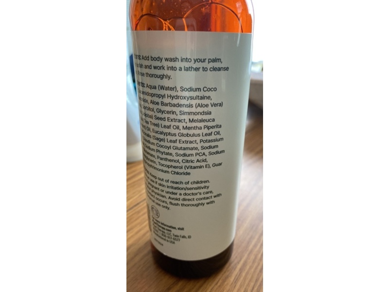 Plant Therapy Invigorating Body Wash, Tea Tree & Peppermint Essential Oil, 16 fl oz/473 mL