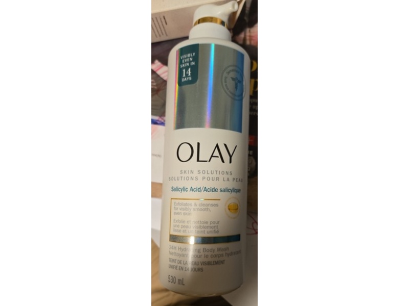 Olay Skin Solutions Hydrating Body Wash, Salicylic Acid, 530 mL, Pack Of 4