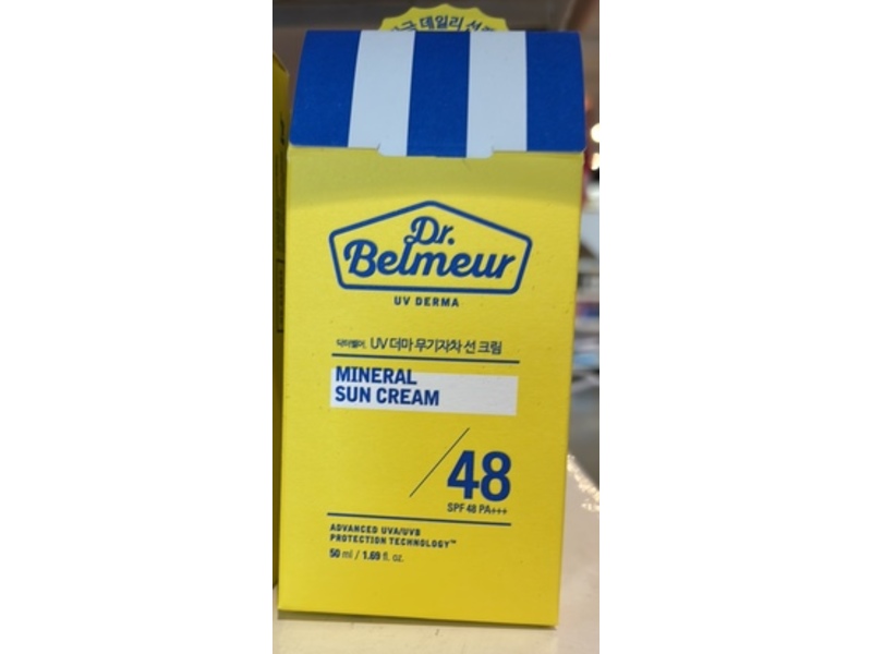 The Face Shop Dr. Belmeur UV Derma Mineral Sun Cream, SPF 48 PA+++, 1.69 fl oz/50 mL