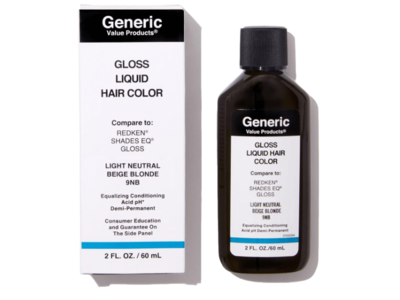Generic Value Products Gloss Liquid Demi-Permanent Hair Color, 9NB Light Neutral Beige Blonde, 2 fl oz/60 mL