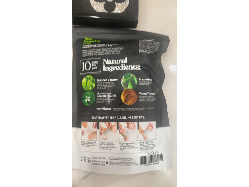 Nuubu Deep Cleansing Foot Pads, 10 Counts