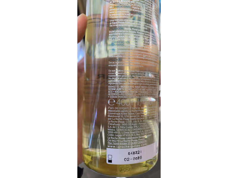 La Roche-Posay Lipikar Cleansing Oil AP+, 400 mL
