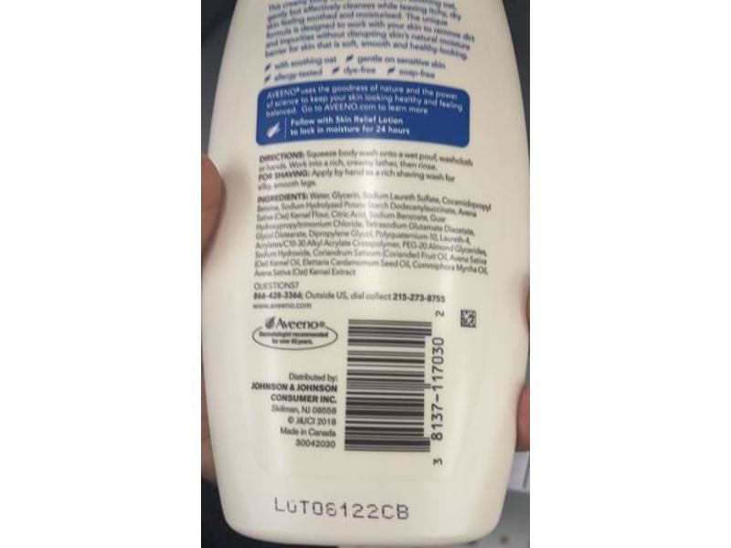 Aveeno Skin Relief Body Wash, Soothes Itchy, Dry Skin