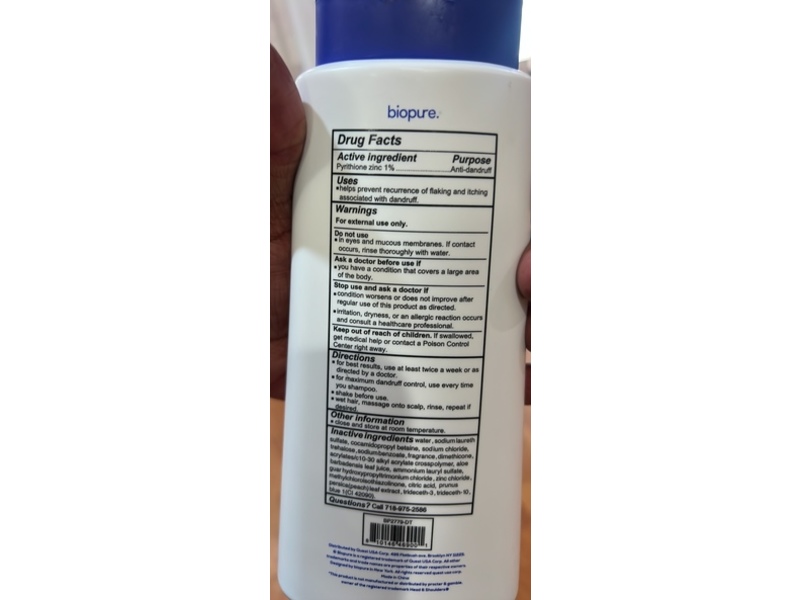 BioPure. Anti Dandruff Shampoo, 16 fl oz/473 mL
