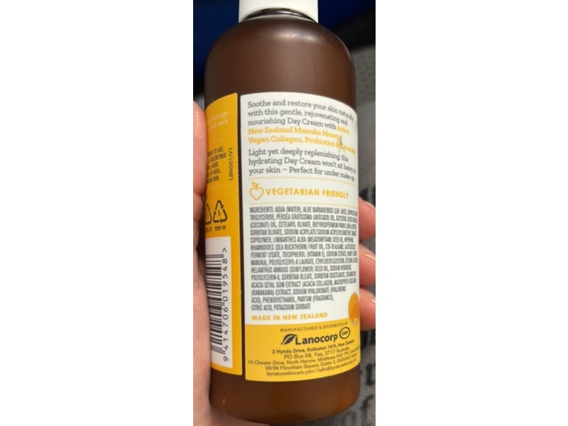 By Nature Soothing & Replenishing Light Day Cream, Manuka Honey + Collagen + Probiotics, 6.5 oz/185 g