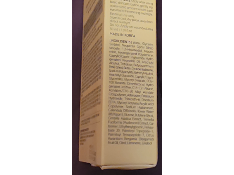 Nacifica Fresh Herb Origin Eye Cream, Calendula, 1.01 fl oz/30 mL