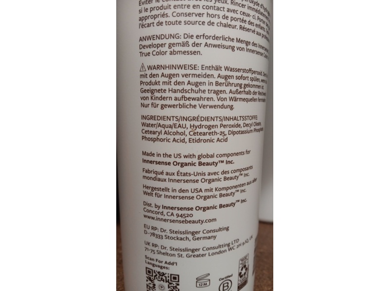 Inner Sense Color Purity Clean Developer, 20 Vol, 32 fl oz/946 mL