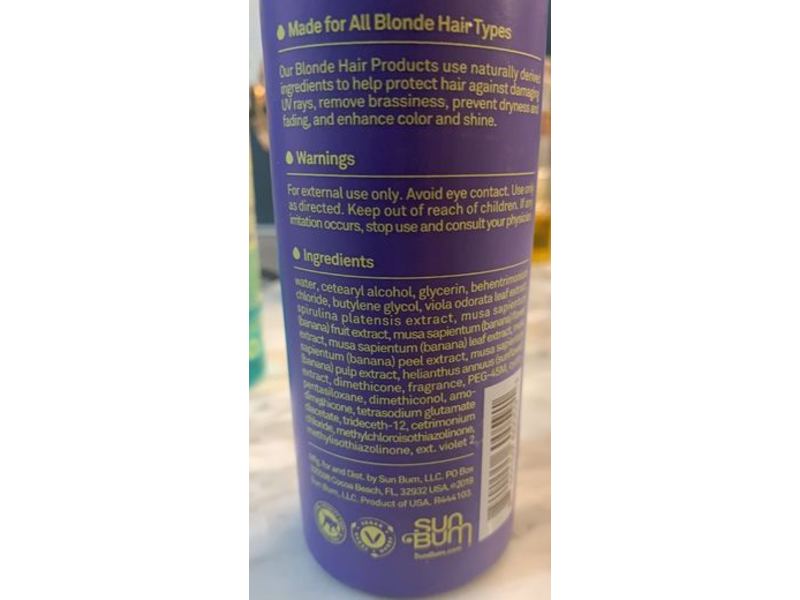 Sun Bum Blonde Purple Conditioner, 10 fl oz/295 mL